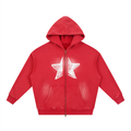 Sunfade Two-way Zipper Boxy Fleece Hoodie