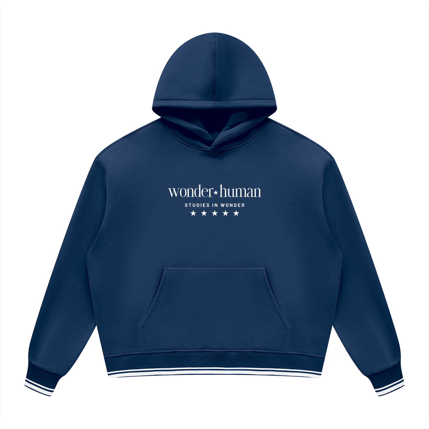 Unisex Oversized Color Block Fleece Hoodie