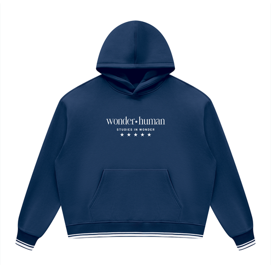 Unisex Oversized Color Block Fleece Hoodie