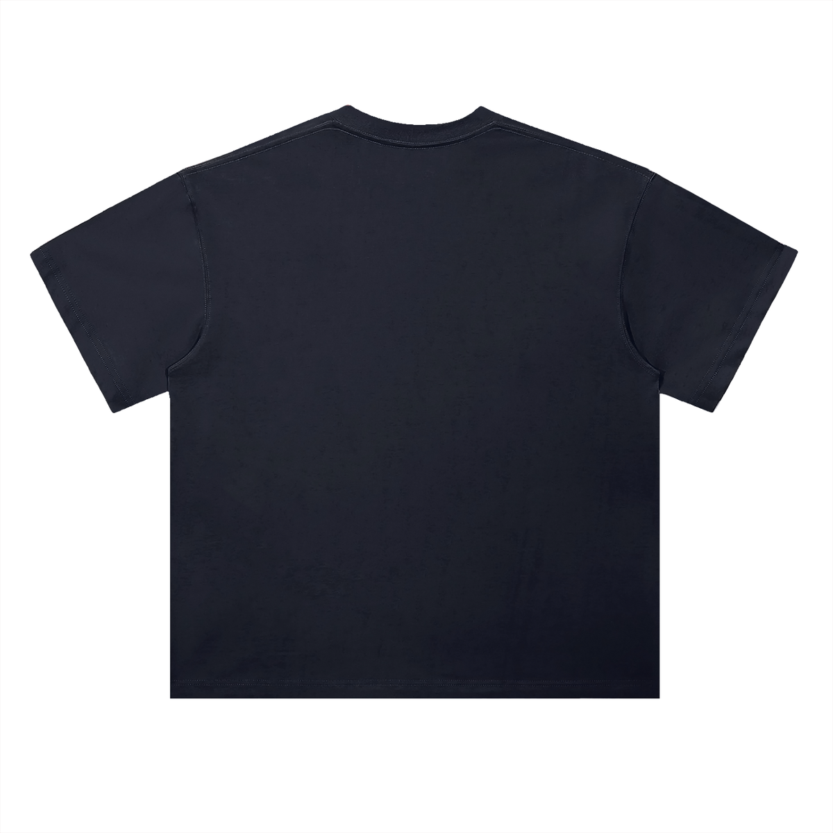 Navy Halftone Heavyweight Tee with Wonder Human halftone star graphic, back view