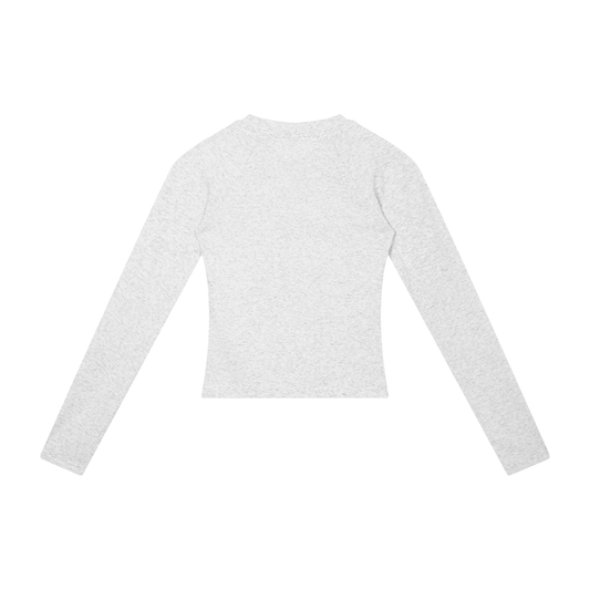 Oat Gray Unfinished Long Sleeve, back view